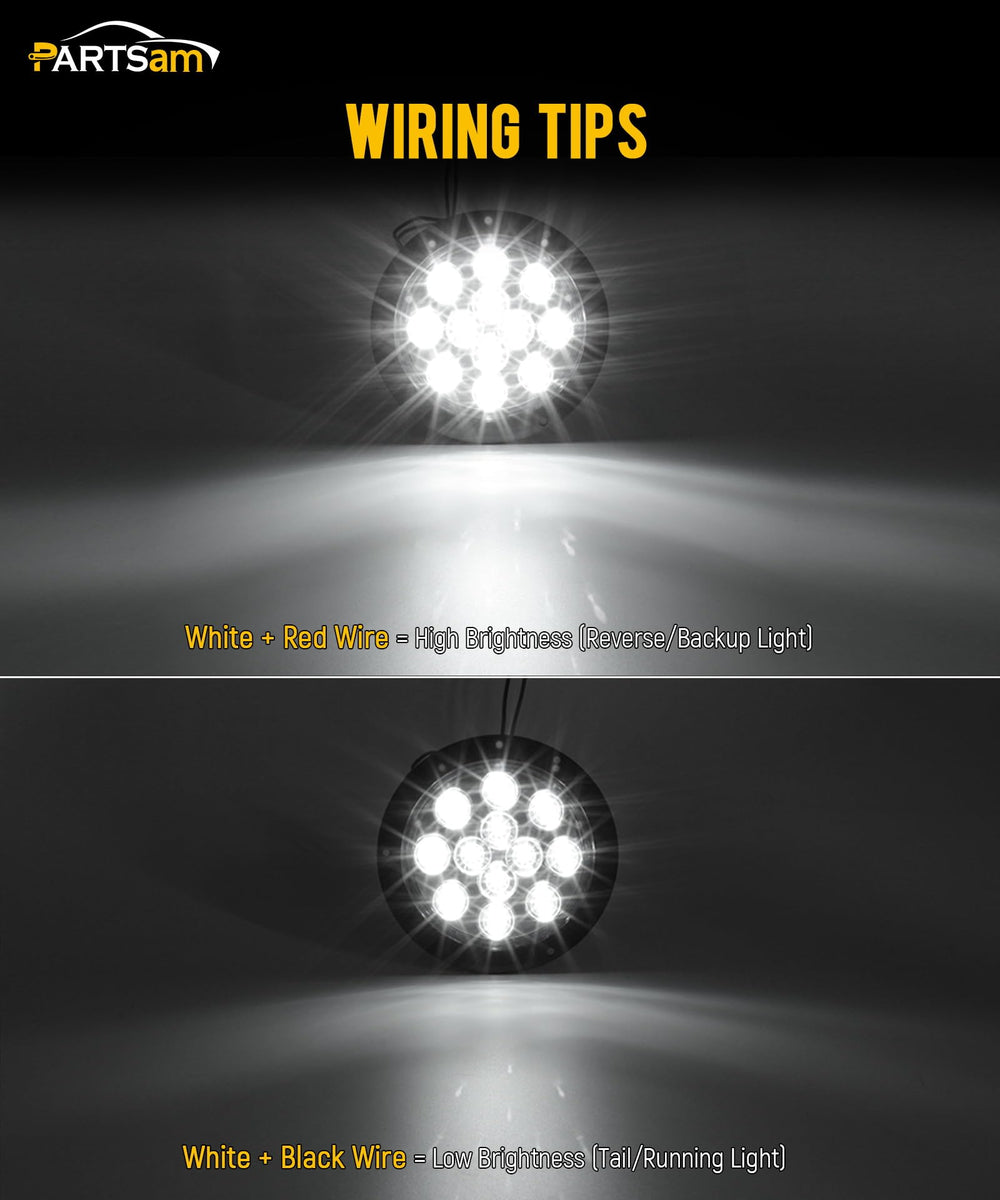 Partsam backup light lens close-up highlights durable acrylic seal