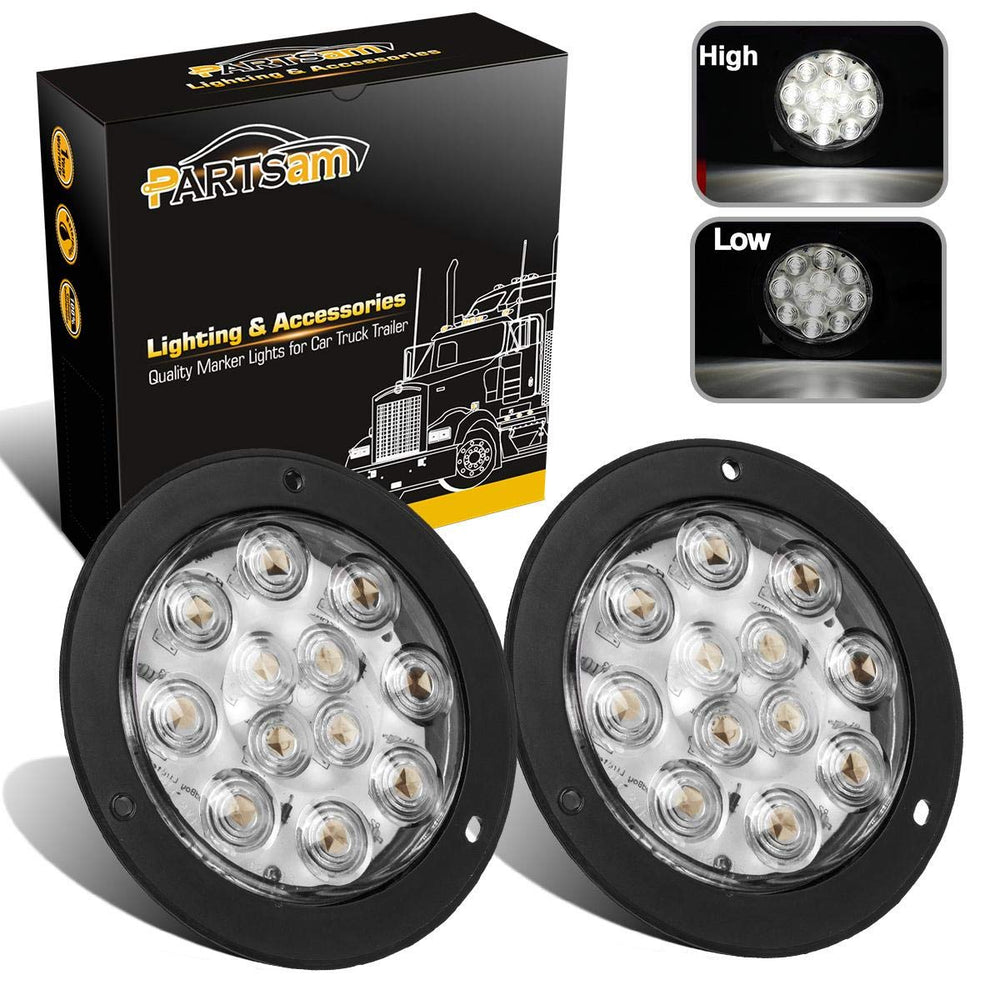 Partsam backup light 4-inch flange main view improves trailer visibility