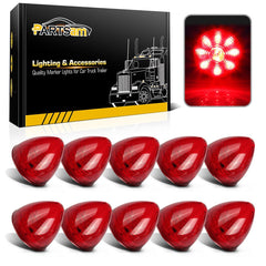 Partsam beehive cone light, 2-inch red trailer marker, enhances nighttime visibility.