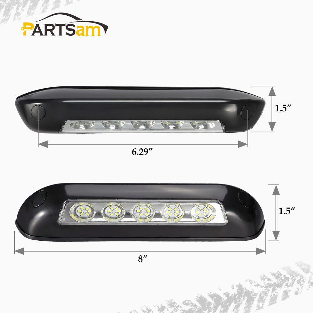 Partsam black housing with clear lens for focused ground illumination