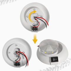 Partsam blue/white LED dome light delivers a wide 120-degree beam.