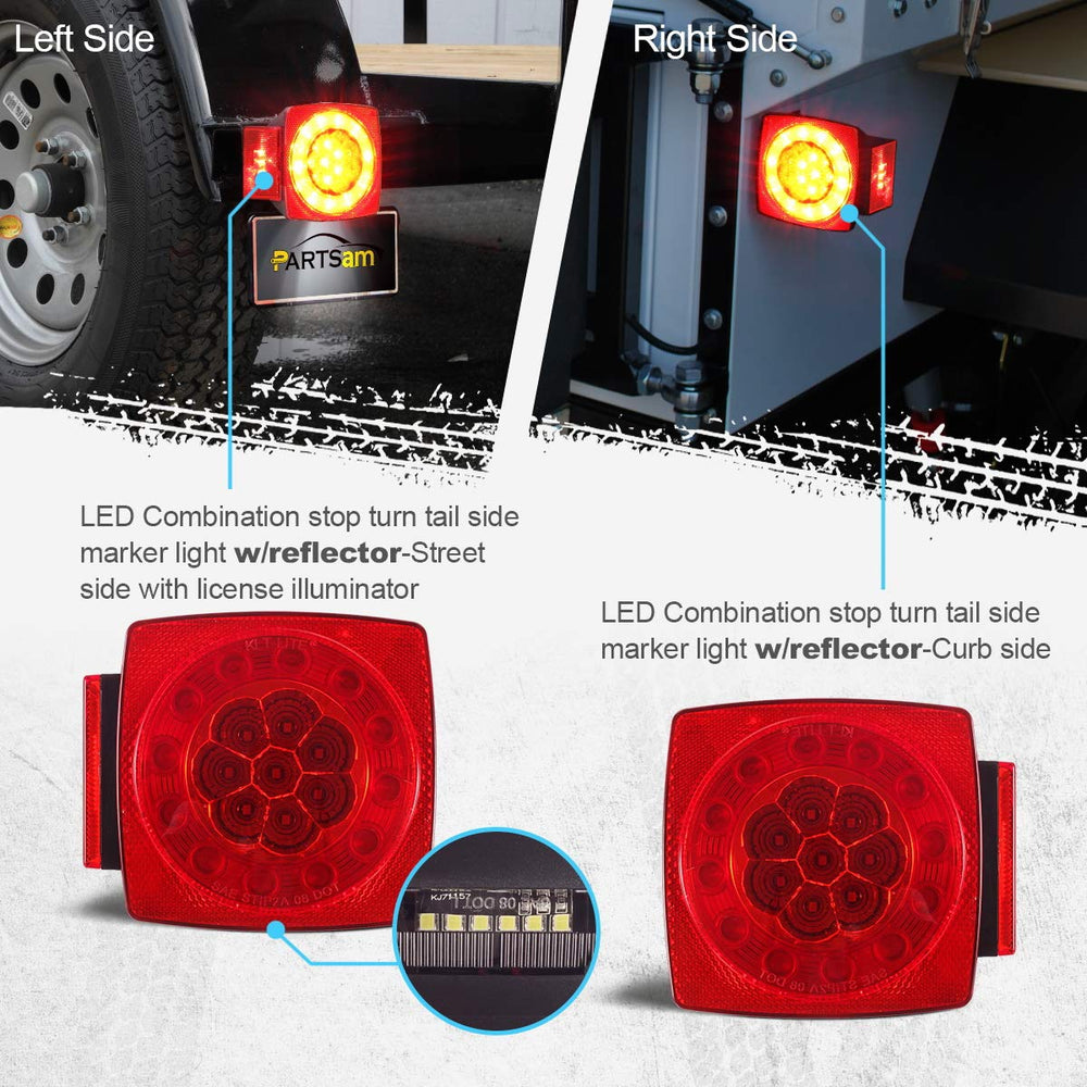 Partsam boat trailer assembly mounted demonstrates sturdy surface mount construction.