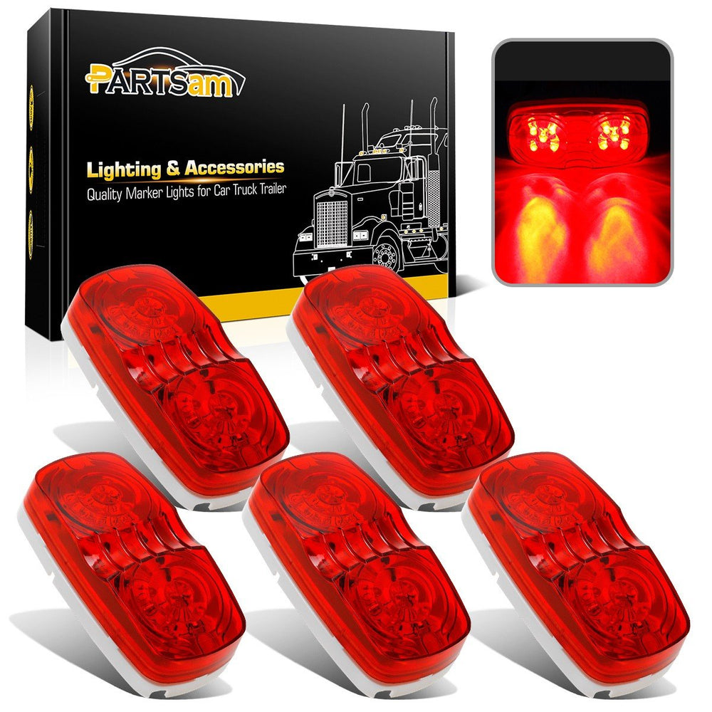 Partsam bullseye LED side marker light for RVs with bright red glow