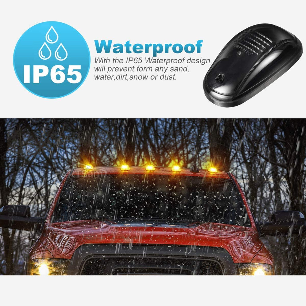 Partsam cab marker light front-back mounting holes support flexible installation.