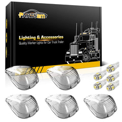Partsam cab marker light lens, clear design for enhanced visibility.