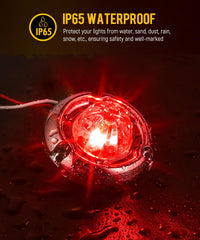 Partsam truck cab roof pod watermelon light red for cab visibility.