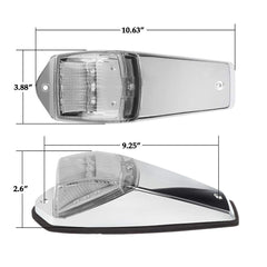 Partsam chrome-base amber cab marker adds durability and high visibility for Peterbilt.