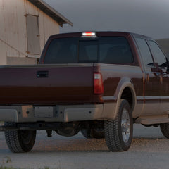 Partsam chrome housing LED brake light installed on a truck cab roof