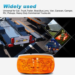 Partsam compact 100x49x26 mm marker light fits cab, trailer, RV panels