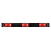 Partsam DOT approved 17-inch red LED light bar front view for improved trailer visibility.