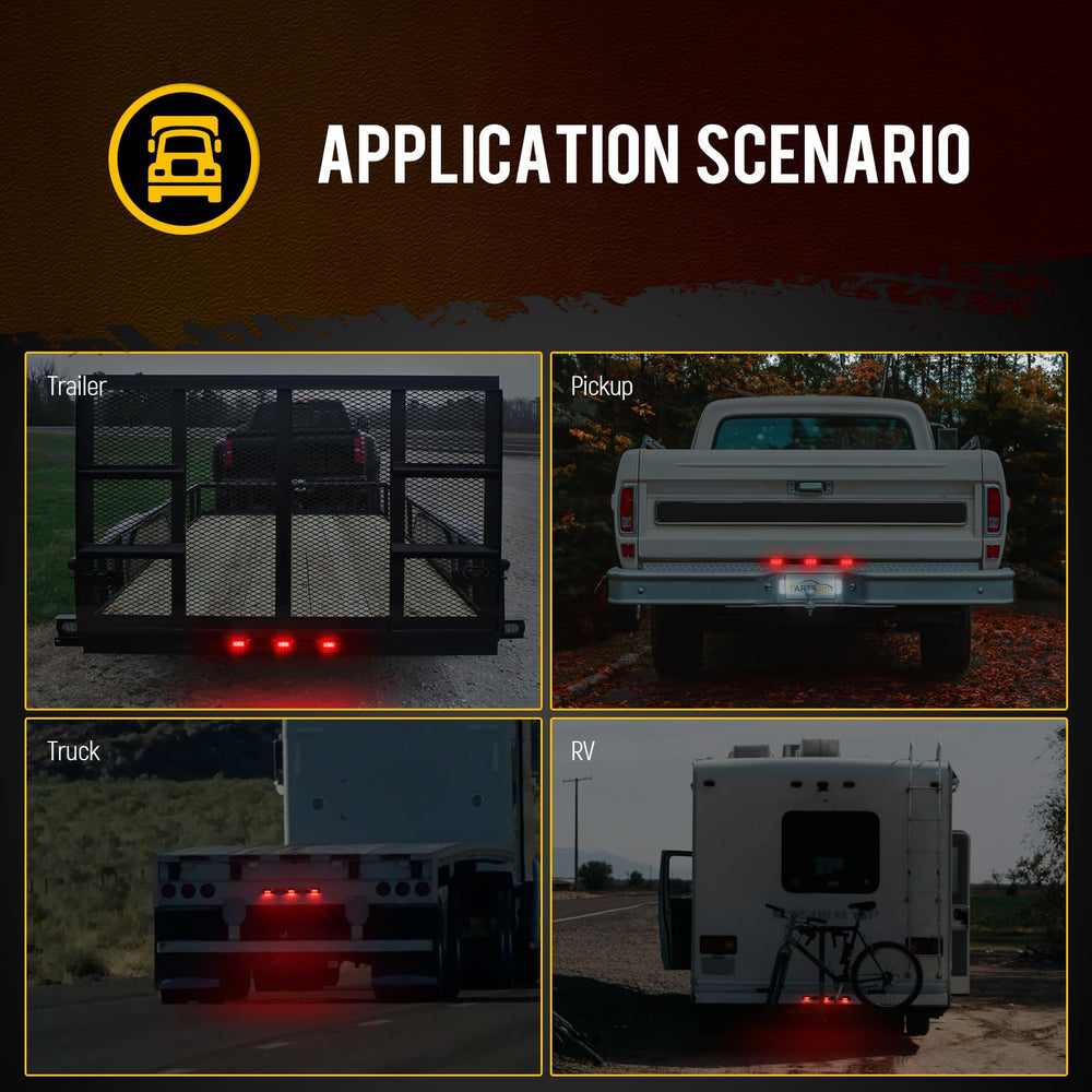 Partsam compatible with trucks, trailers, and RVs for identification lighting.
