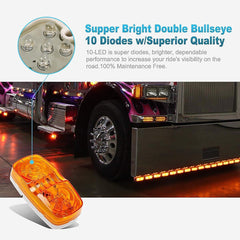 Partsam dot-approved amber marker light improves roadside visibility for trucks and RVs.