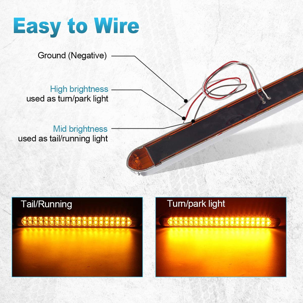 Partsam trailer light bar works across semi trucks, trailers, and RVs