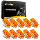 Partsam double-bubble bullseye LED marker light enhances trailer visibility at night.