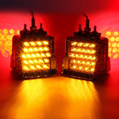 Partsam double-face red-side pedestal light serves as stop and tail light.