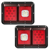 Partsam double-led taillight with horizontal base for secure trailer mounting.