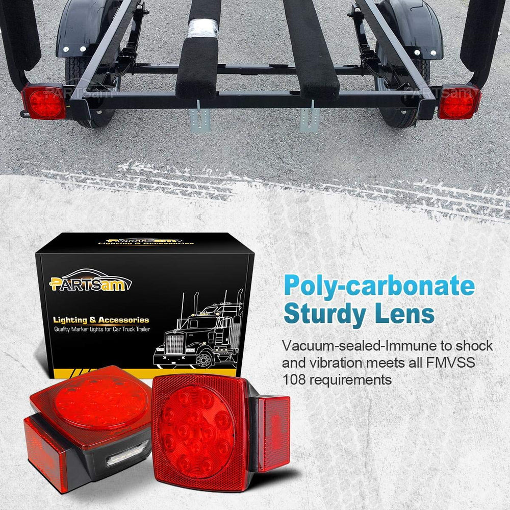 Partsam driver-side light with license plate illumination for nighttime visibility