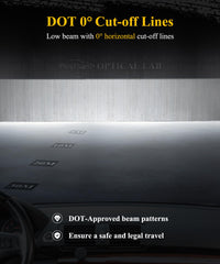 Partsam dual projector low/high beam deliver crisp, focused illumination.