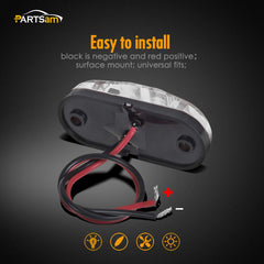 Partsam flat-surface oval light with screw mounting for RVs