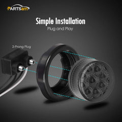 Partsam flush-mount 2-inch LED install on a trailer for a seamless look