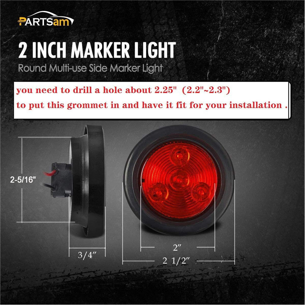 Partsam flush mount design blends with trailer surfaces.
