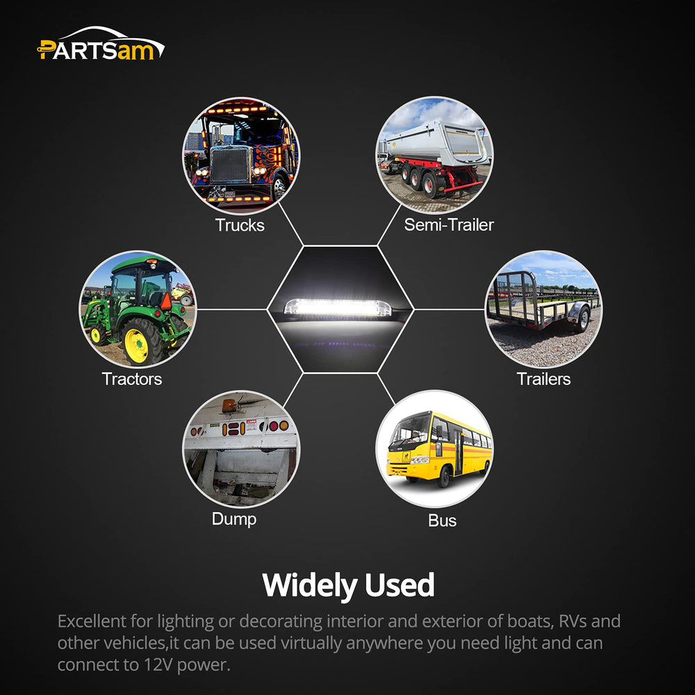 Partsam four pack LED strip lights for flexible vehicle lighting setups