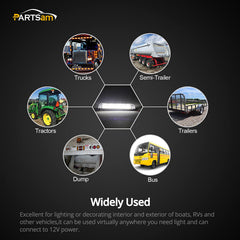 Partsam four pack LED strip lights for flexible vehicle lighting setups