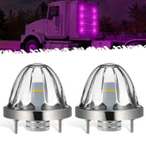 Partsam glass watermelon light side marker for trucks with purple glow