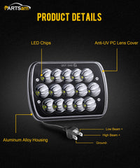 Partsam H6054 headlights installed on Wrangler and Cherokee for upgrade potential