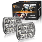 Partsam H6054 LED headlights front view for improved night visibility