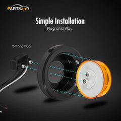 Partsam IP67 waterproof housing resists water and dust.