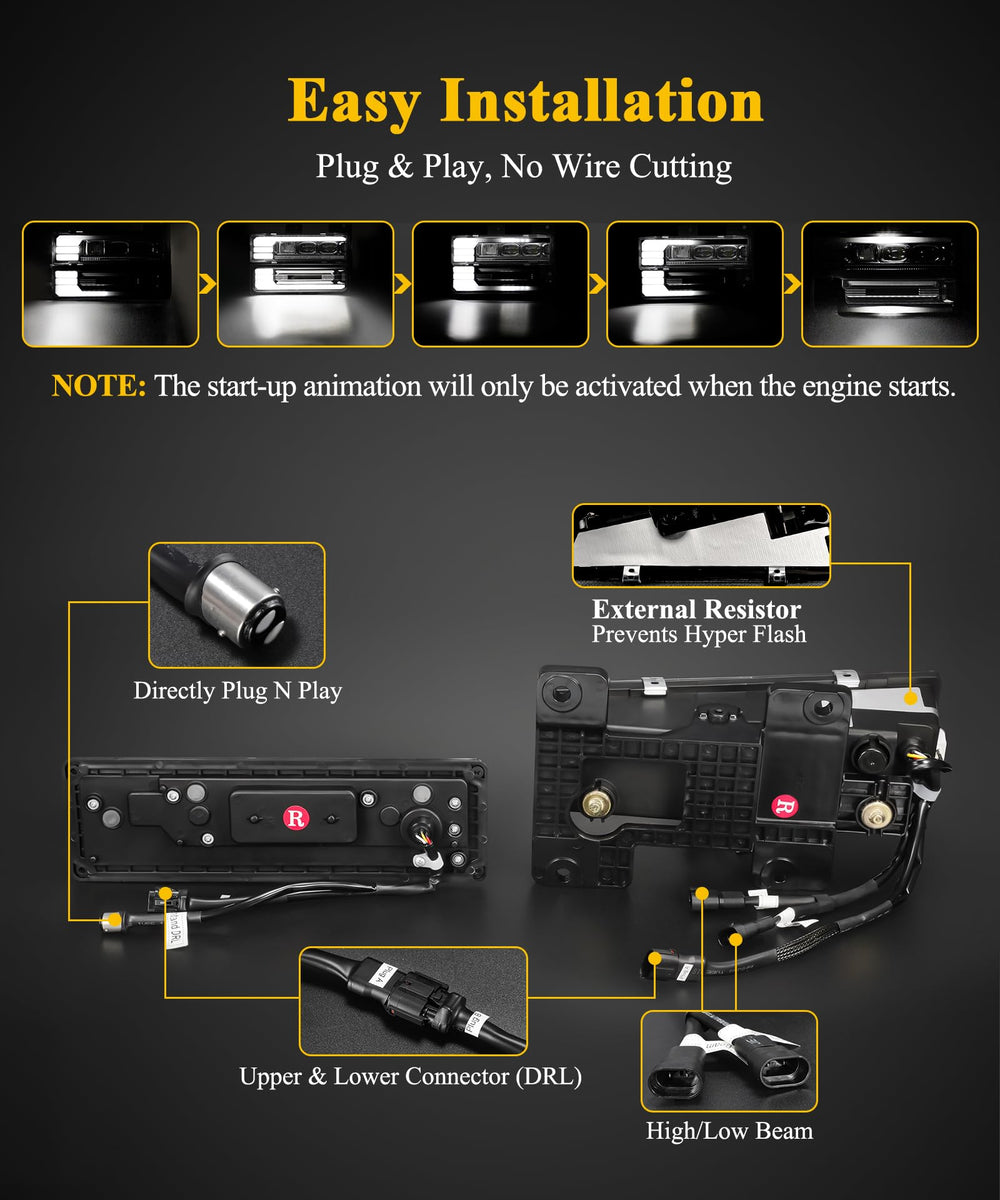 Partsam IP67 rating shields headlight components from water and dust.