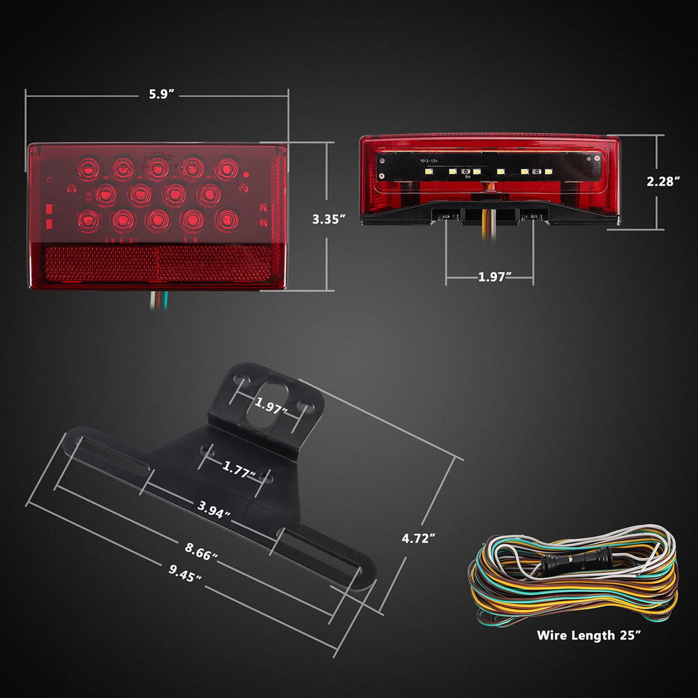 Partsam IP68 submersible trailer light suitable for wet environments