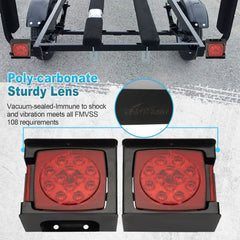 Partsam IP68 waterproof trailer light kit ensures reliable performance in rain.