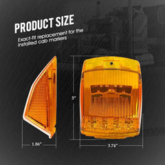 Partsam cab marker LED compatible with Kenworth Peterbilt fleets