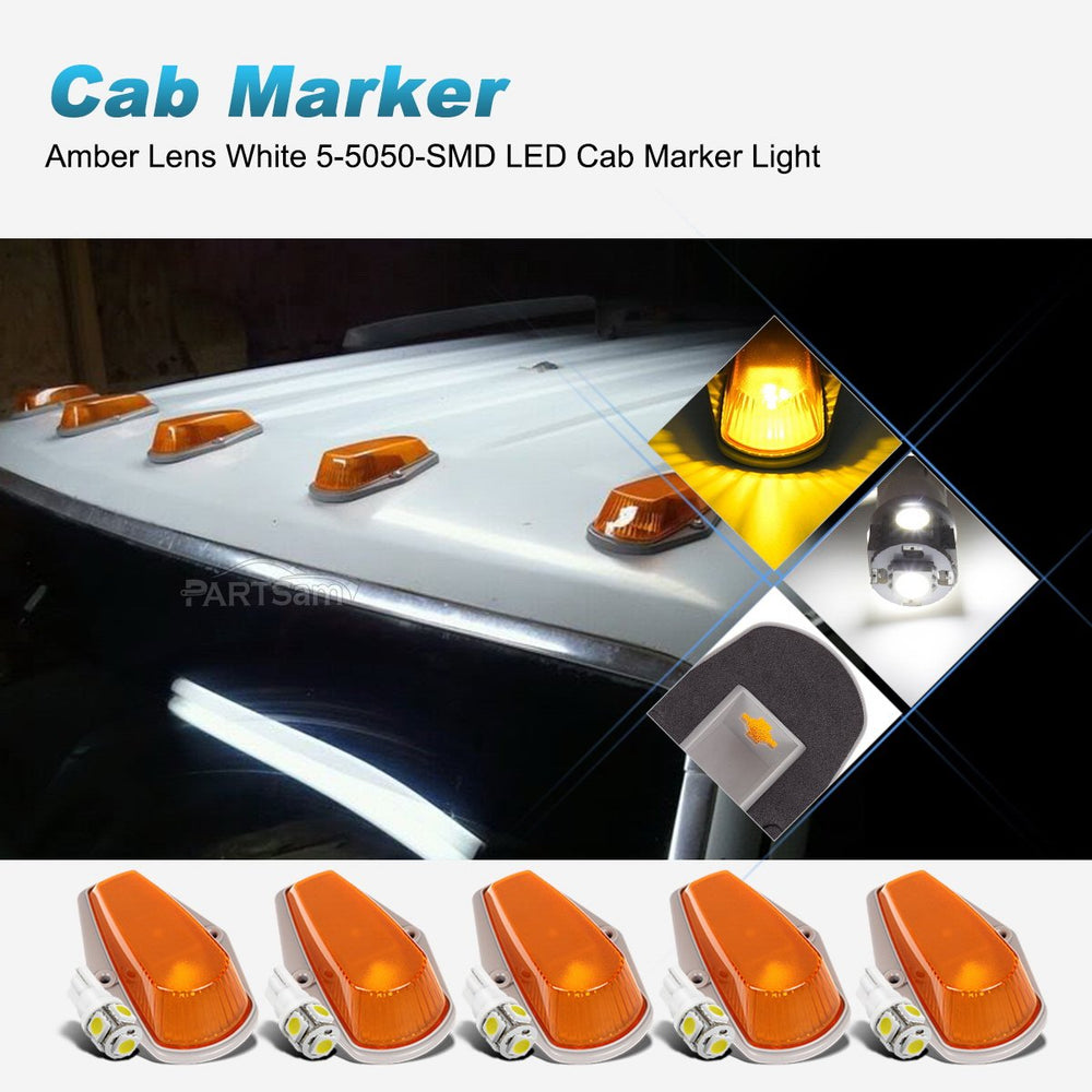 Partsam 5050 LED bulbs with T10 plug for brighter marker area