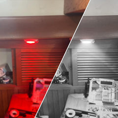 Partsam 12V DC dome light ideal for trucks, boats, RVs, and trailers.