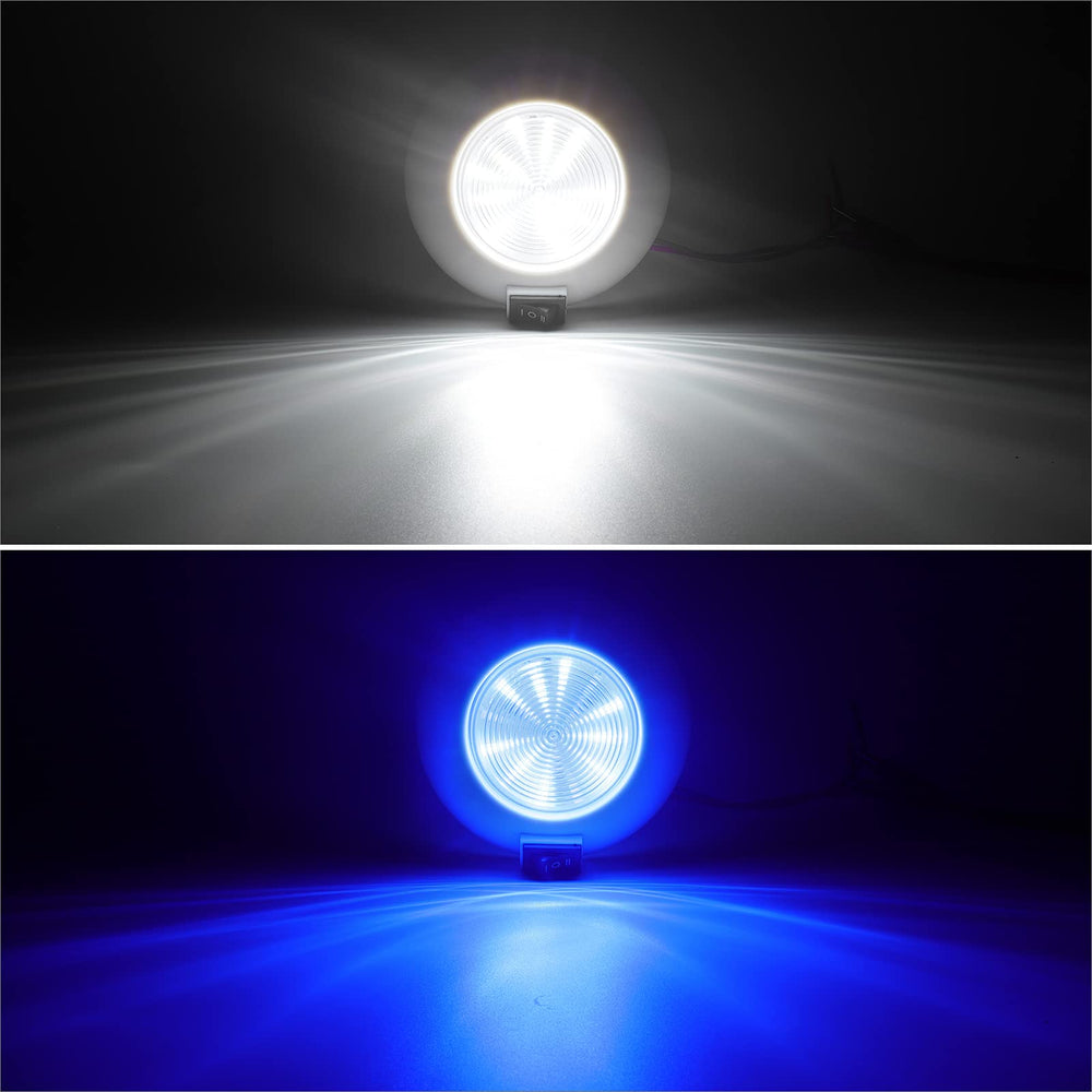 Partsam round LED dome light designed for truck interior use.