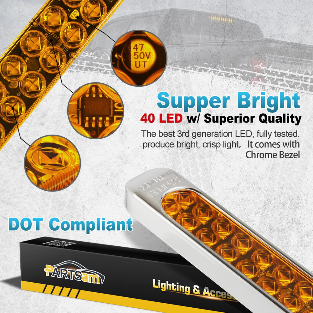 Partsam 40 LED light bar delivers high brightness for visibility on trucks