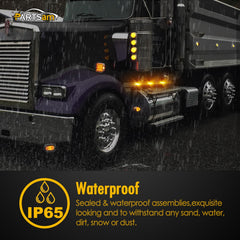 Partsam LED side marker light assembly with Weather Pack connector for PACCAR models