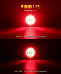 Partsam LED trailer light face with 24 LEDs for clear signaling.