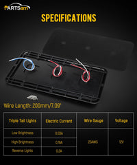 Partsam black base mounting for secure horizontal or vertical installation