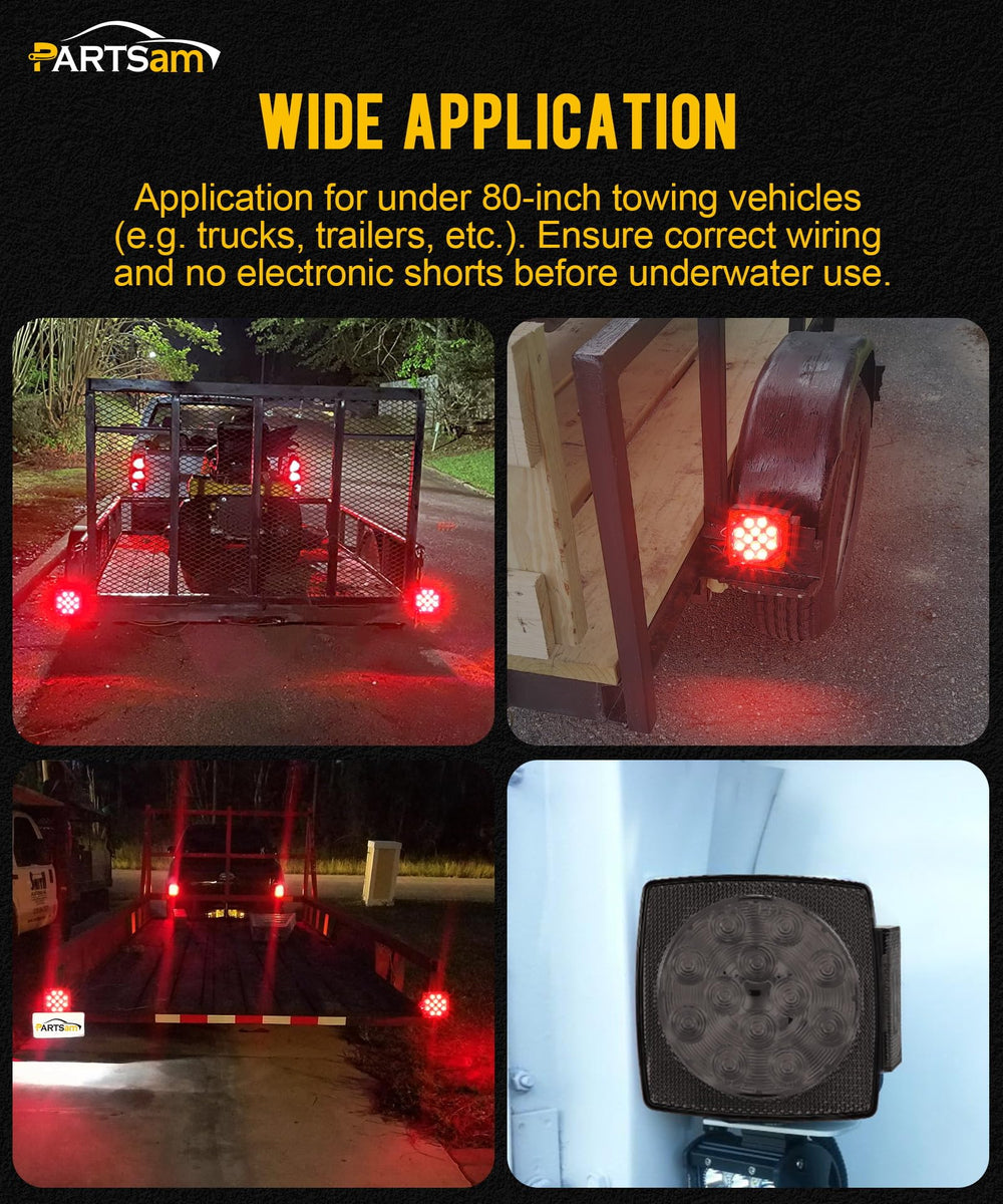 Partsam license light in white LEDs brightens rear plate visibility