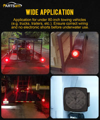Partsam license light in white LEDs brightens rear plate visibility