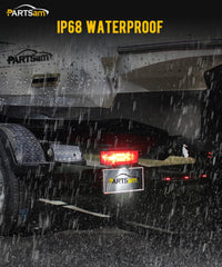 Partsam license-plate light on the driver side keeps plates visible and compliant.