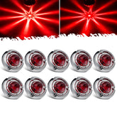 Partsam mini watermelon light with glass red lens for high visibility.