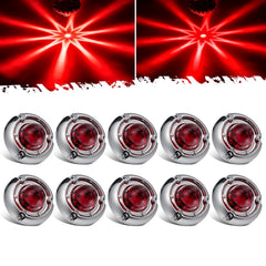 Partsam mini watermelon light with glass red lens for high visibility.