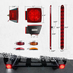 Partsam mounting hardware ensures a sturdy, weather-resistant fit for any trailer setup.