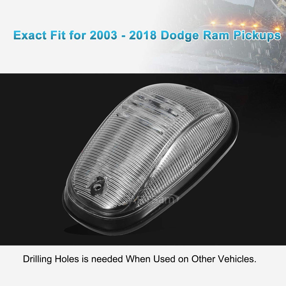 Partsam night-drive cab marker light demonstration on dim road
