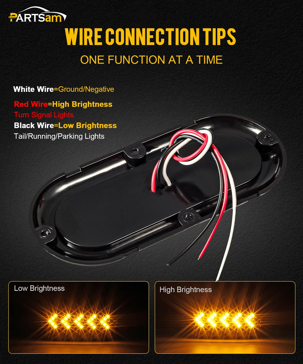 Partsam smoke-lens amber LED marker for reliable night visibility on any trailer.